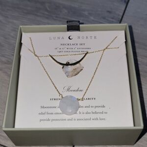 Luna Norte Women's Necklace Set 16" & 17" With 2" Extender